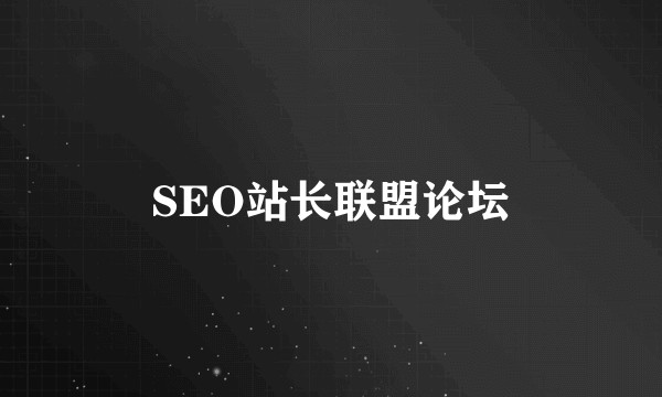 SEO站长联盟论坛