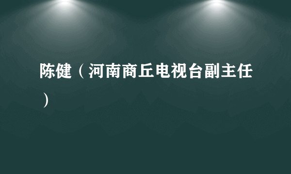 陈健（河南商丘电视台副主任）