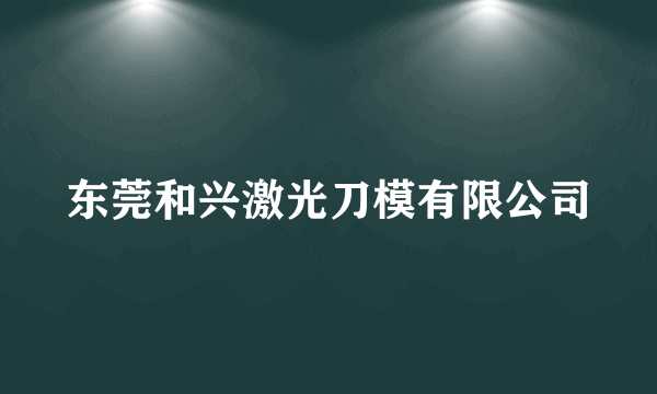 东莞和兴激光刀模有限公司