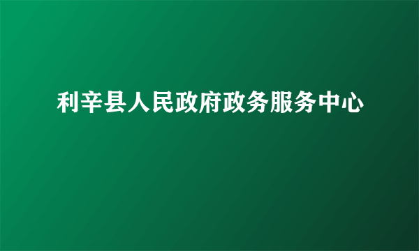 利辛县人民政府政务服务中心