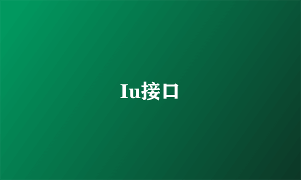 Iu接口