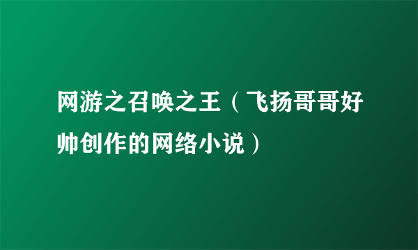 网游之召唤之王（飞扬哥哥好帅创作的网络小说）