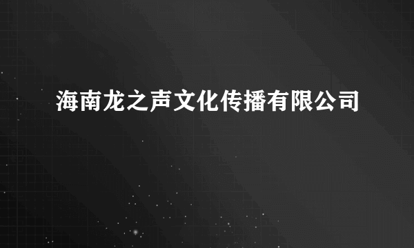 海南龙之声文化传播有限公司