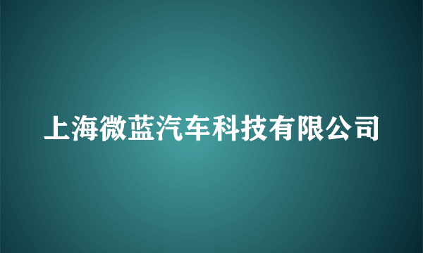 上海微蓝汽车科技有限公司