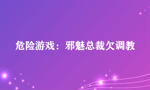 危险游戏：邪魅总裁欠调教