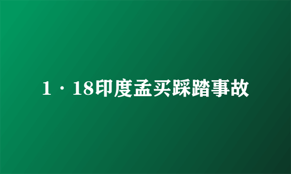 1·18印度孟买踩踏事故