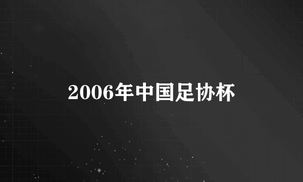 2006年中国足协杯