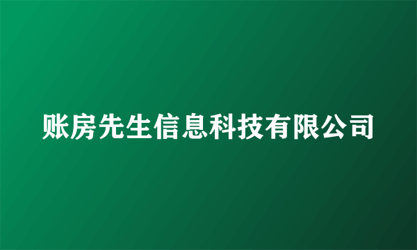 账房先生信息科技有限公司