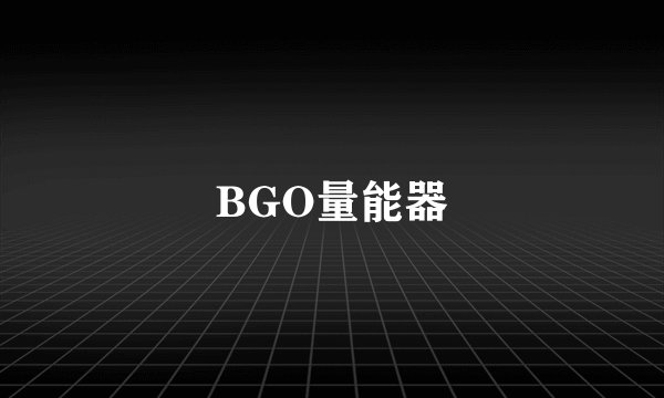 BGO量能器