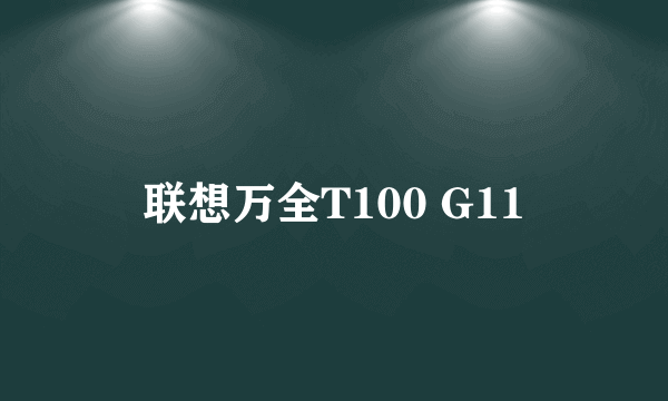 联想万全T100 G11