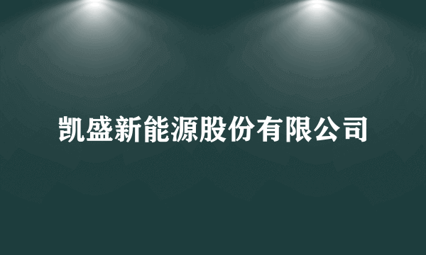 凯盛新能源股份有限公司