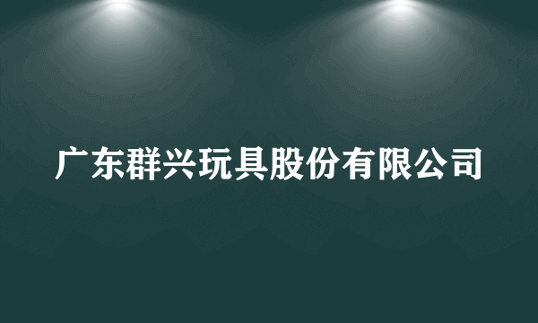 广东群兴玩具股份有限公司