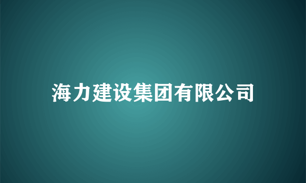 海力建设集团有限公司