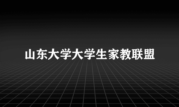 山东大学大学生家教联盟