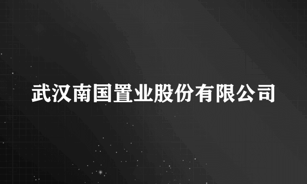 武汉南国置业股份有限公司