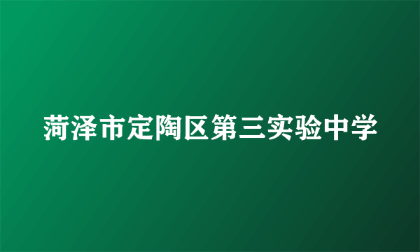 菏泽市定陶区第三实验中学