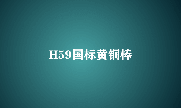 H59国标黄铜棒