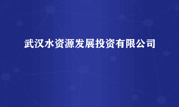 武汉水资源发展投资有限公司