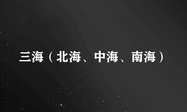 三海（北海、中海、南海）