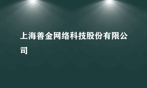 上海善金网络科技股份有限公司