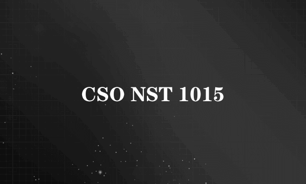 CSO NST 1015