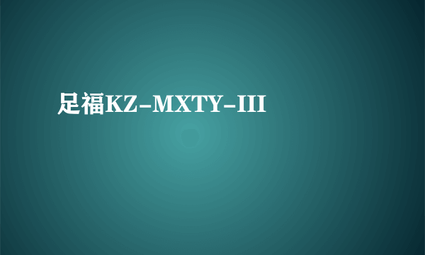 足福KZ-MXTY-III