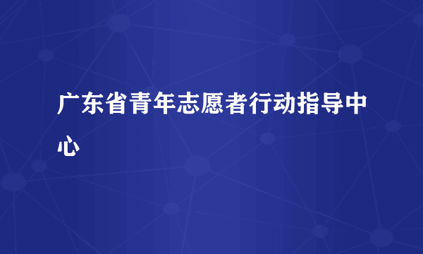 广东省青年志愿者行动指导中心