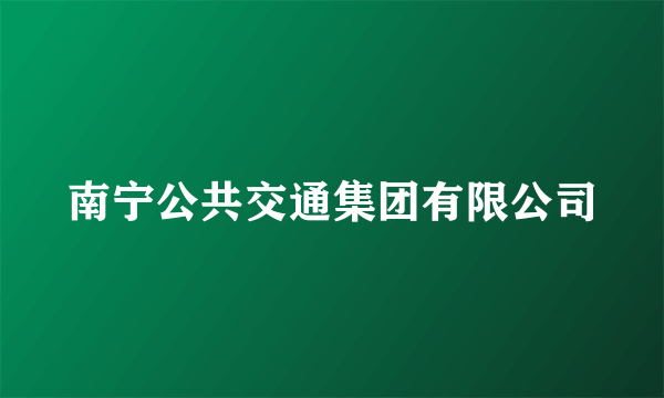 南宁公共交通集团有限公司