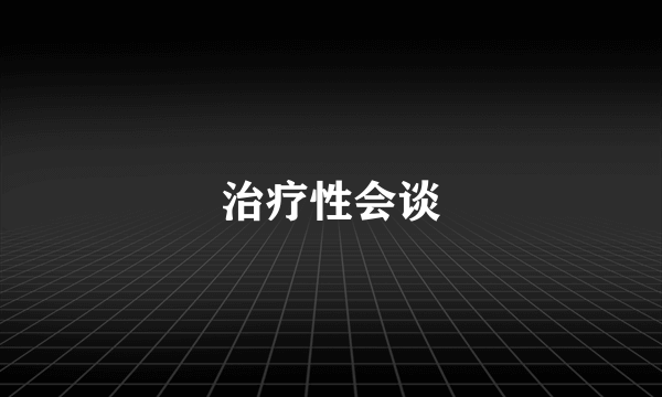 治疗性会谈