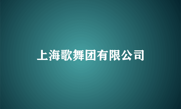 上海歌舞团有限公司