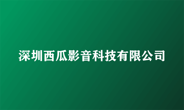 深圳西瓜影音科技有限公司