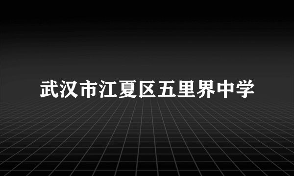 武汉市江夏区五里界中学