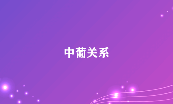 中葡关系