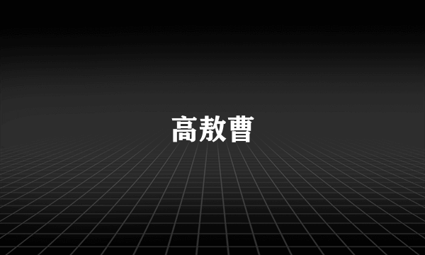 高敖曹