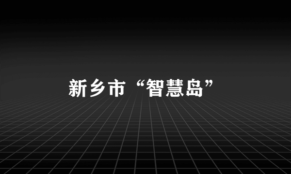 新乡市“智慧岛”