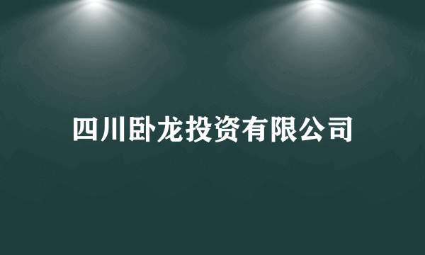 四川卧龙投资有限公司