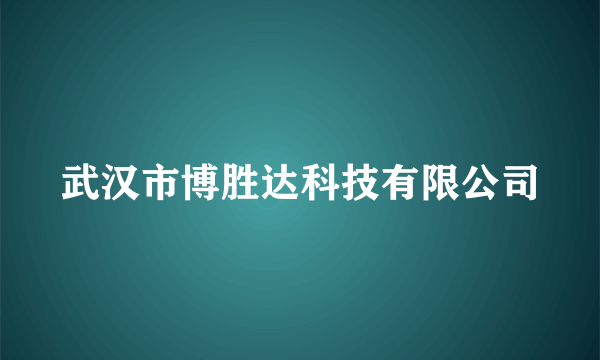 武汉市博胜达科技有限公司