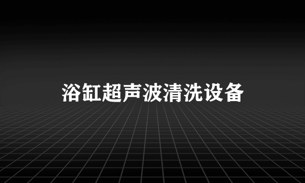 浴缸超声波清洗设备