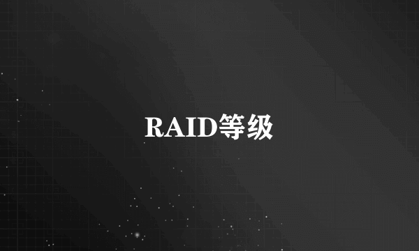 RAID等级