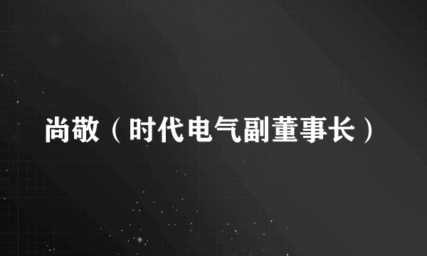 尚敬（时代电气副董事长）