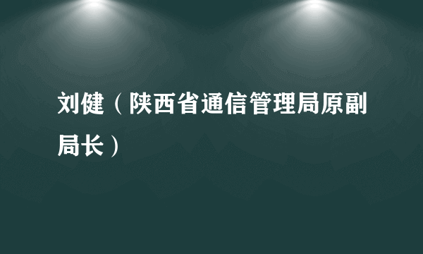 刘健（陕西省通信管理局原副局长）