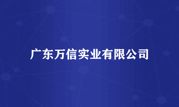 广东万信实业有限公司