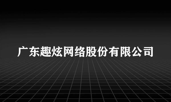 广东趣炫网络股份有限公司