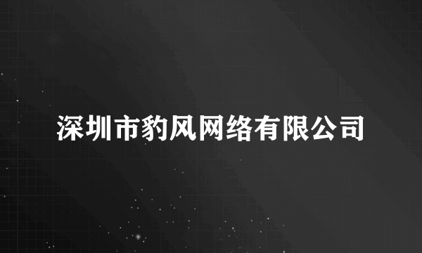 深圳市豹风网络有限公司