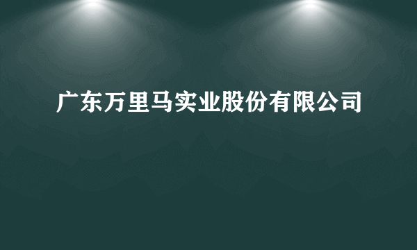 广东万里马实业股份有限公司