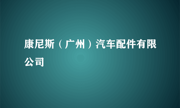 康尼斯（广州）汽车配件有限公司