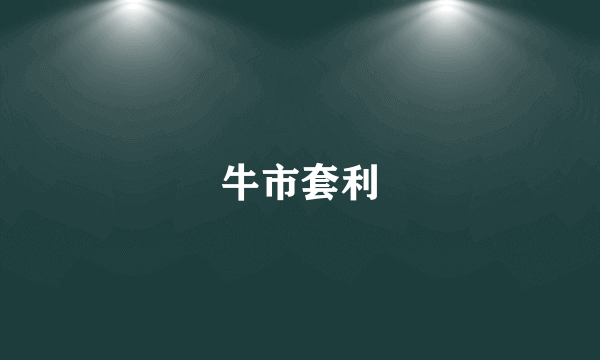 牛市套利