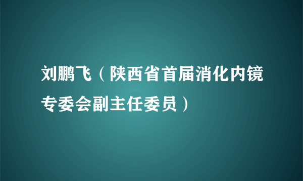 刘鹏飞（陕西省首届消化内镜专委会副主任委员）