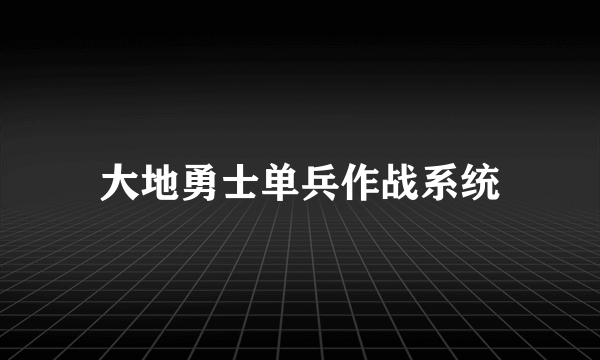 大地勇士单兵作战系统