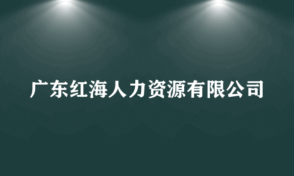 广东红海人力资源有限公司